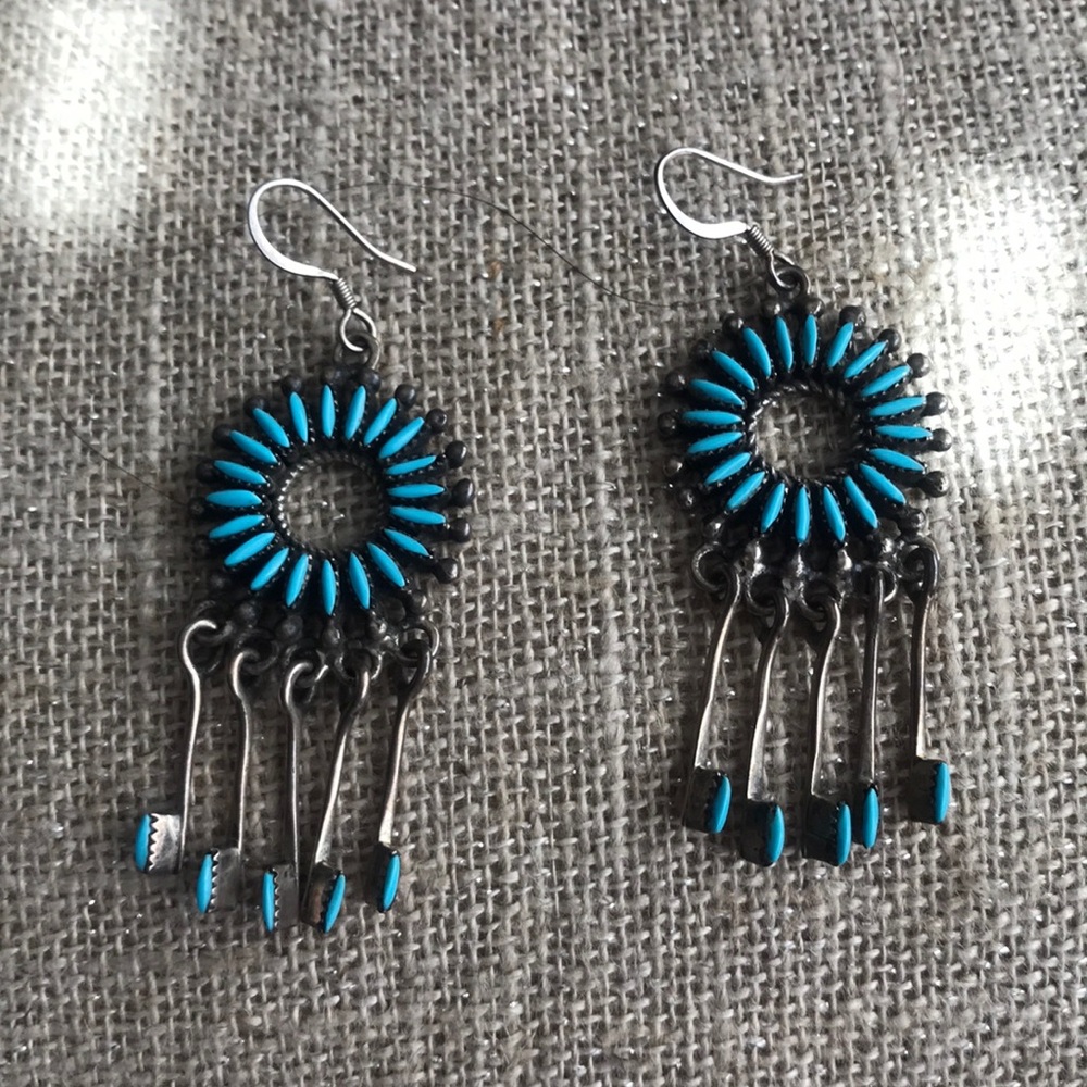 Turquoise sterling silver earrings